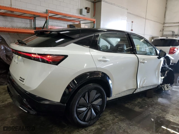 2023 Nissan ARIYA EVOLVE+ with VIN JN1DF0BB2PM709520, listed as a Copart auction lot 48343254 with 1,288 mi miles. Bid and sale history available at carsss.com. Image 3.