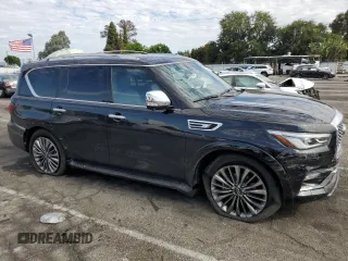 2021 Infiniti QX80 SENSORY with VIN JN8AZ2BE7M9272985, listed as a Copart auction lot 63436373 with 62,977 mi miles. Bid and sale history available at carsss.com. Image 4.