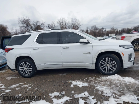 2022 Chevrolet Traverse High Country with VIN 1GNEVNKW3NJ120485, listed as a IAAI auction lot 41359102 with 82,749 mi miles and . Bid and sale history available at DreamBid. Image 13.