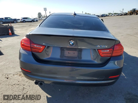 2015 BMW 4 Series 428i with VIN WBA3N7C54FK222324, listed as a Copart auction lot 57644345 with 114,696 mi miles and Salvage title. Bid and sale history available at DreamBid. Image 6.