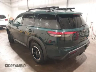 2024 Nissan Pathfinder Rock Creek with VIN 5N1DR3BD7RC301350, listed as a IAAI auction lot 41726175 with 5,304 mi miles and . Bid and sale history available at DreamBid. Image 3.