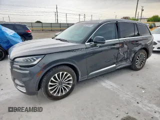 2020 Lincoln Aviator Reserve with VIN 5LM5J7WC4LGL03736, listed as a Copart auction lot 60210695 with 79,476 mi miles and Salvage title. Bid and sale history available at DreamBid. Image 1.
