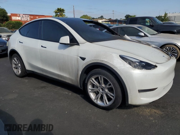 2024 Tesla Model Y Long Range with VIN 7SAYGDEE1RF025842, listed as a Copart auction lot 56226065 with Not provided miles and Non repairable. Bid and sale history available at DreamBid. Image 4.
