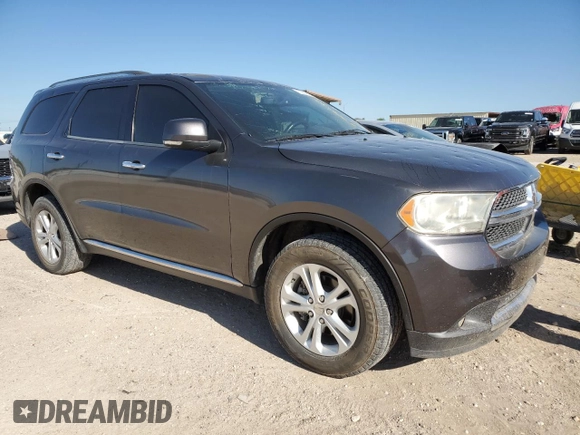 2013 Dodge Durango Crew with VIN 1C4RDHDG2DC686256, listed as a Copart auction lot 52184315 with 150,075 mi miles and Salvage title. Bid and sale history available at DreamBid. Image 4.