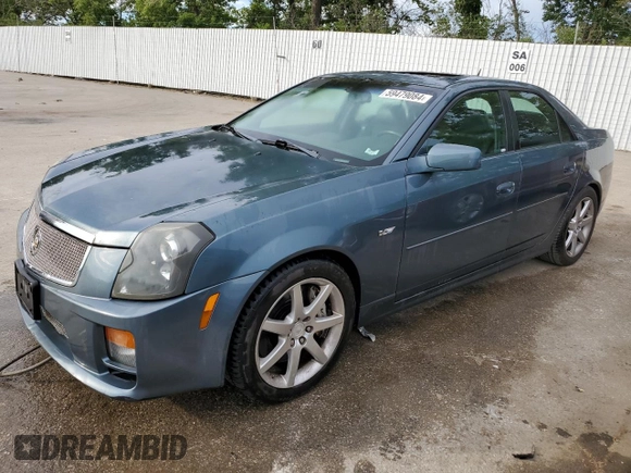 2005 Cadillac CTS-V z VIN 1G6DN56S050178705, wystawiony jako Copart lot #59479084 z przebiegiem 197 725 mil mil oraz Szkoda całkowita • Salvage title. Historia ofert i sprzedaży dostępna na DreamBid. Obrazek 1.