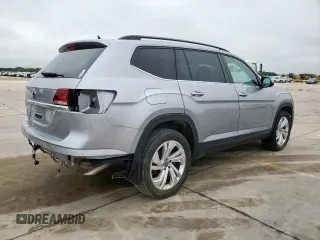2021 Volkswagen Atlas SE with VIN 1V2JR2CA0MC506019, listed as a Copart auction lot 54863625 with 134,139 mi miles and Salvage title. Bid and sale history available at DreamBid. Image 3.