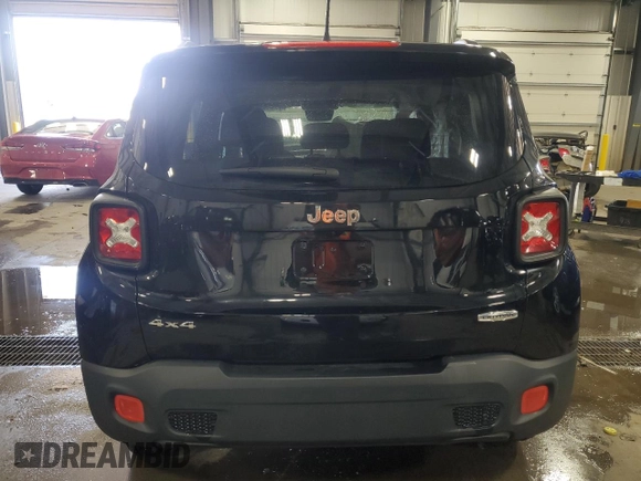 2017 Jeep Renegade Altitude with VIN ZACCJBBB5HPE62774, listed as a Copart auction lot 58031455 with 118,280 mi miles and Salvage title. Bid and sale history available at DreamBid. Image 6.