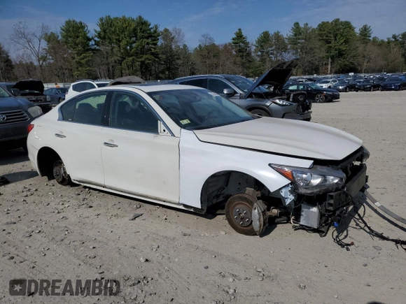 2015 Infiniti Q50 Premium with VIN JN1BV7AR7FM402165, listed as a Copart auction lot 53244085 with 83,519 mi miles and Clean title. Bid and sale history available at DreamBid. Image 4.