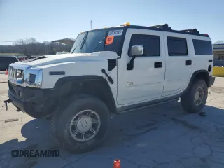 2004 Hummer H2 z VIN 5GRGN23U34H110685, wystawiony jako Copart lot #50430135 z przebiegiem 218 182 mil mil oraz Szkoda całkowita • Salvage title. Historia ofert i sprzedaży dostępna na DreamBid. Obrazek 1.