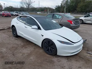 2024 Tesla Model 3 with VIN 5YJ3E1EA1RF869176, listed as a IAAI auction lot 41148906 with 1 mi miles. Bid and sale history available at carsss.com. Image 1.