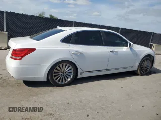 2014 Hyundai Equus Signature with VIN KMHGH4JH2EU090816, listed as a Copart auction lot 54565535 with 168,285 mi miles and Salvage Title. Bid and sale history available at DreamBid. Image 3.
