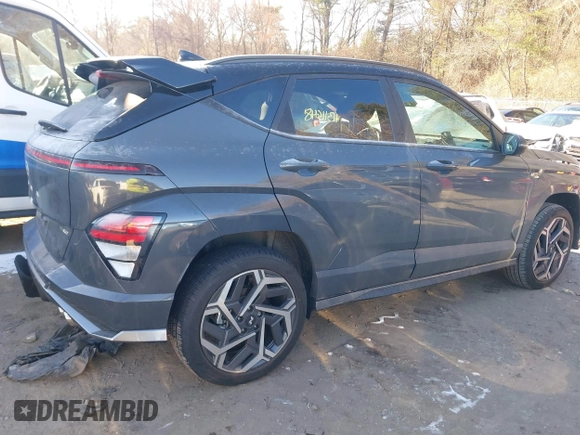 2024 Hyundai Kona N Line with VIN KM8HACA33RU166301, listed as a IAAI auction lot 41311648 with 489 mi miles. Bid and sale history available at carsss.com. Image 13.