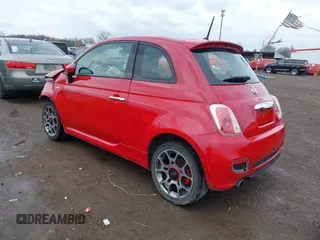 2015 FIAT 500 Sport with VIN 3C3CFFBR7FT707154, listed as a IAAI auction lot 41836730 with 77,675 mi miles. Bid and sale history available at carsss.com. Image 3.