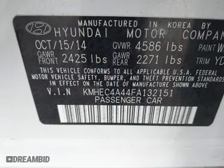 2015 Hyundai Sonata Hybrid Limited with VIN KMHEC4A44FA132151, listed as a IAAI auction lot 41497863 with 88,778 mi miles. Bid and sale history available at carsss.com. Image 9.
