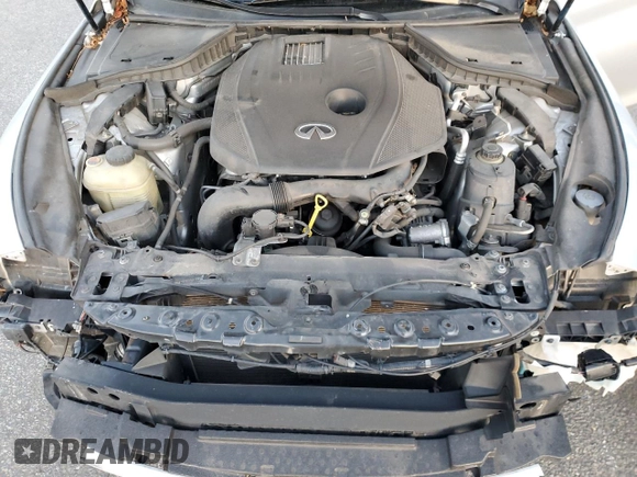 2017 Infiniti Q50 2.0t Premium with VIN JN1CV7AR7HM682645, listed as a Copart auction lot 83334894 with 0 mi miles and Salvage Title. Bid and sale history available at carsss.com. Image 11.
