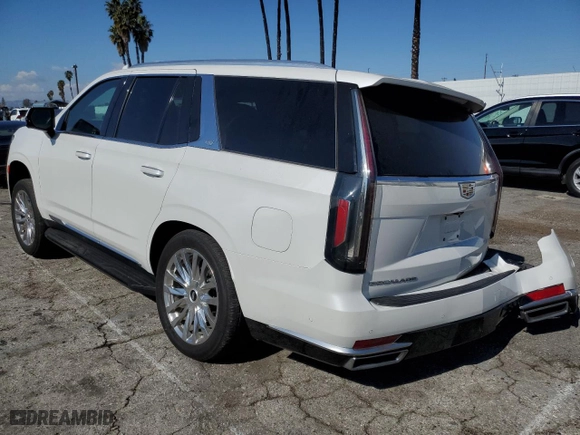 2021 Cadillac Escalade Premium Luxury with VIN 1GYS3CKL9MR471651, listed as a Copart auction lot 44301275 with 24,328 mi miles and Salvage Title. Bid and sale history available at carsss.com. Image 2.