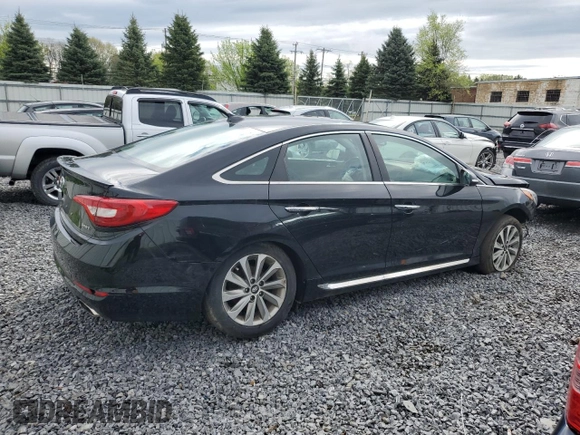 2017 Hyundai Sonata Sport with VIN 5NPE34AF5HH509992, listed as a Copart auction lot 56117115 with Not Provided miles and Salvage Title. Bid and sale history available at DreamBid. Image 3.