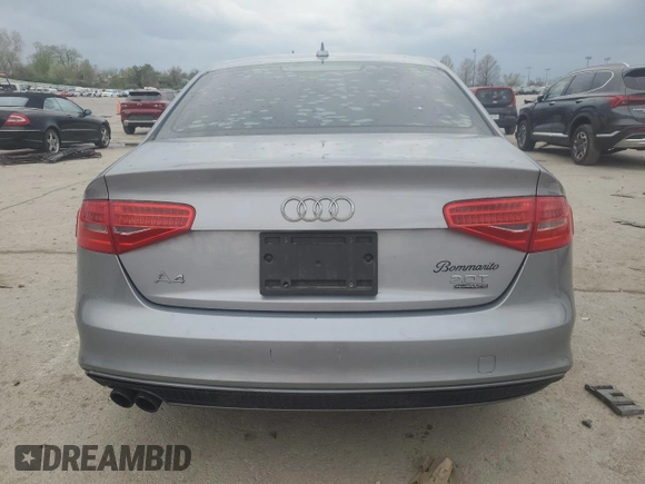 2015 Audi A4 Premium Plus with VIN WAUFFAFL0FN040166, listed as a Copart auction lot 51276365 with 103,511 mi miles and Salvage Title. Bid and sale history available at carsss.com. Image 6.
