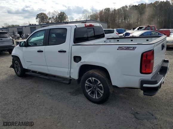 2021 Chevrolet Colorado 2WD Z71 with VIN 1GCGSDEN6M1185112, listed as a Copart auction lot 79696804 with 63,742 mi miles and Salvage Title. Bid and sale history available at carsss.com. Image 2.