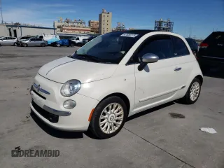 2012 FIAT 500 Gucci with VIN 3C3CFFER4CT271886, listed as a Copart auction lot 47859275 with 104,608 mi miles and Salvage Title. Bid and sale history available at carsss.com. Image 1.