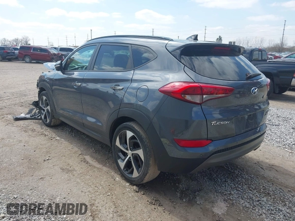 2016 Hyundai Tucson Eco with VIN KM8J3CA2XGU103017, listed as a IAAI auction lot 41897807 with 95,722 mi miles. Bid and sale history available at carsss.com. Image 3.