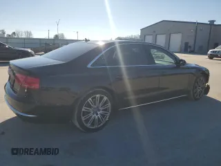 2012 Audi A8 L with VIN WAURVAFD8CN023149, listed as a Copart auction lot 44809175 with 153,437 mi miles and Salvage Title. Bid and sale history available at carsss.com. Image 3.
