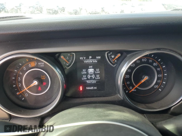 2018 Jeep Wrangler Unlimited Sport with VIN 1C4HJXDN0JW298109, listed as a Copart auction lot 52991795 with 94,445 mi miles and Salvage title. Bid and sale history available at DreamBid. Image 9.