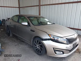 2015 Kia Optima LX with VIN KNAGM4A7XF5559358, listed as a IAAI auction lot 42559010 with 107,513 mi miles and . Bid and sale history available at DreamBid. Image 1.