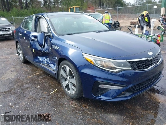 2019 Kia Optima LX with VIN 5XXGT4L37KG361486, listed as a IAAI auction lot 41601404 with 56,891 mi miles. Bid and sale history available at carsss.com. Image 1.