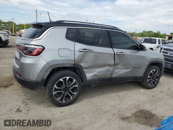 2022 Jeep Compass High Altitude z VIN 3C4NJDCBXNT107378, wystawiony jako Copart lot #56482955 z przebiegiem 23 811 mil mil oraz Szkoda całkowita • Salvage title. Historia ofert i sprzedaży dostępna na DreamBid. Obrazek 3.