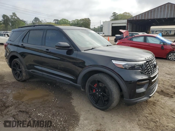 2020 Ford Explorer ST with VIN 1FM5K8GC7LGB38804, listed as a Copart auction lot 50213745 with 97,941 mi miles and Salvage Title. Bid and sale history available at carsss.com. Image 4.