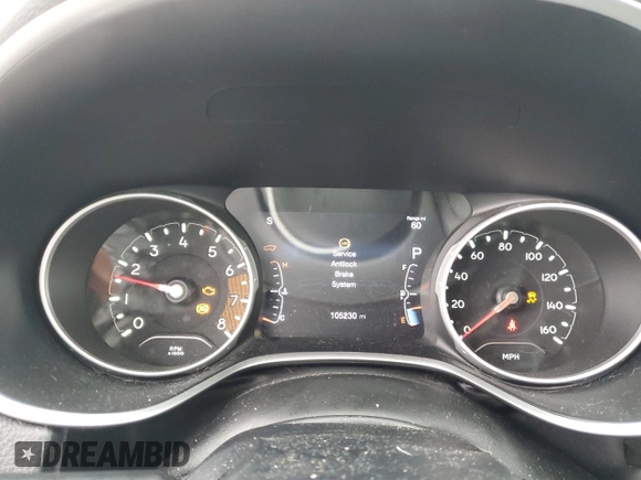 2018 Jeep Compass Latitude with VIN 3C4NJDBB6JT147355, listed as a Copart auction lot 43694585 with 105,230 mi miles and Salvage Title. Bid and sale history available at carsss.com. Image 9.