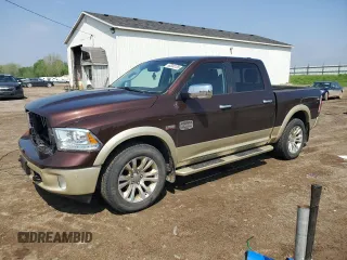 2015 Ram 1500 Laramie Limited with VIN 1C6RR7PTXFS647550, listed as a Copart auction lot 56300135 with 145,209 mi miles and Clean title. Bid and sale history available at DreamBid. Image 1.