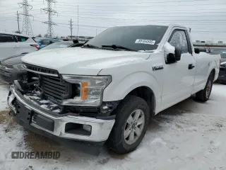 2019 Ford F-150 XL with VIN 1FTMF1C59KKD08336, listed as a Copart auction lot 89104555 with 0 mi miles and Salvage Title. Bid and sale history available at carsss.com. Image 1.