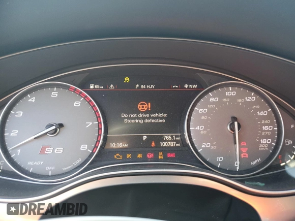 2016 Audi S6 Premium Plus z VIN WAUF2AFC2GN066099, wystawiony jako Copart lot #56342625 z przebiegiem 100 787 mil mil oraz Szkody całkowita. Historia ofert i sprzedaży dostępna na DreamBid. Obrazek 9.