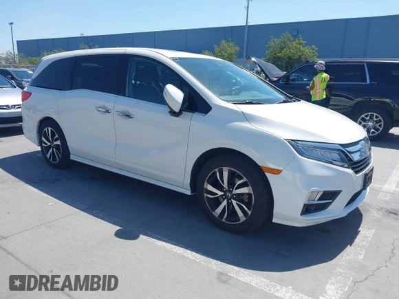 2018 Honda Odyssey Elite with VIN 5FNRL6H92JB005420, listed as a IAAI auction lot 42193696 with 78,623 mi miles and . Bid and sale history available at DreamBid. Image 1.