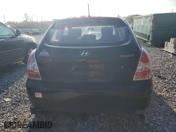 2008 Hyundai Accent GS with VIN KMHCM36C08U098239, listed as a Copart auction lot 80016294 with 197,413 mi miles and Salvage Title. Bid and sale history available at carsss.com. Image 6.