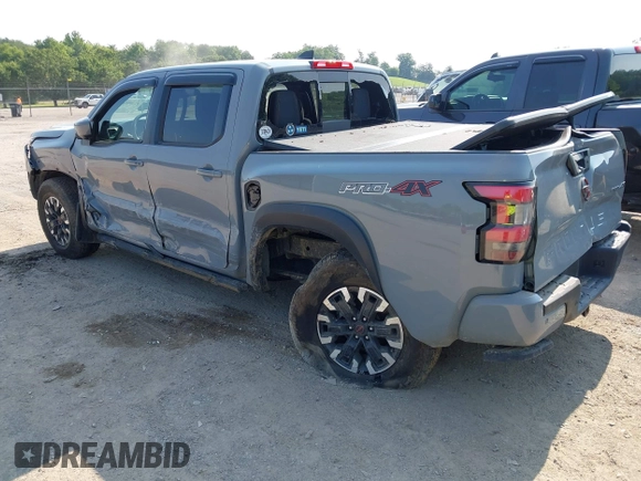 2023 Nissan Frontier SV with VIN 1N6ED1EK4PN622489, listed as a IAAI auction lot 42400562 with 25,595 mi miles and . Bid and sale history available at DreamBid. Image 3.