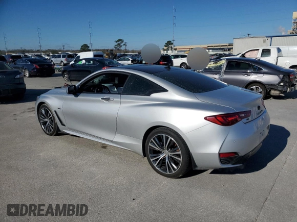 2018 Infiniti Q60 Luxe with VIN JN1EV7EL5JM391498, listed as a Copart auction lot 38105343 with 24,975 mi miles and . Bid and sale history available at DreamBid. Image 2.