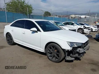 2018 Audi A4 Premium with VIN WAUKMAF47JA228633, listed as a IAAI auction lot 41997871 with 107,617 mi miles. Bid and sale history available at carsss.com. Image 1.