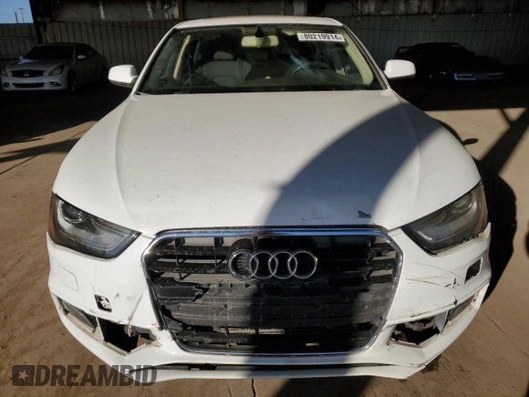 2015 Audi A4 Premium z VIN WAUAFAFLXFN030089, wystawiony jako Copart lot #57796795 z przebiegiem 138 103 mil mil oraz Szkoda całkowita • Salvage title. Historia ofert i sprzedaży dostępna na DreamBid. Obrazek 5.