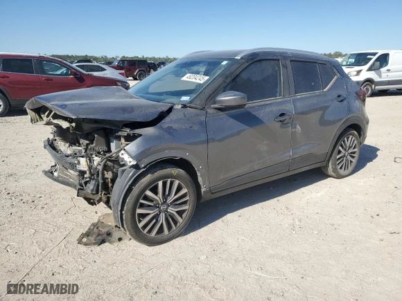 2021 Nissan Kicks SV with VIN 3N1CP5CV7ML471376, listed as a Copart auction lot 49204245 with 81,118 mi miles and Salvage Title. Bid and sale history available at carsss.com. Image 1.