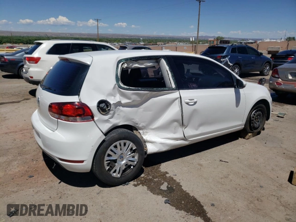 2010 Volkswagen Golf with VIN WVWAB7AJ6AW405034, listed as a Copart auction lot 54732194 with 106,690 mi miles and Salvage title. Bid and sale history available at DreamBid. Image 3.