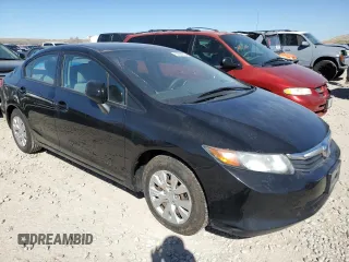 2012 Honda Civic LX with VIN 2HGFB2F57CH604861, listed as a Copart auction lot 50294515 with 130,214 mi miles and Salvage Title. Bid and sale history available at DreamBid. Image 4.
