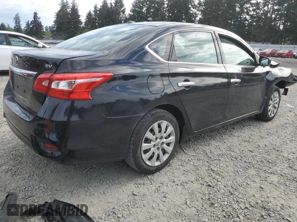 2017 Nissan Sentra SV with VIN 3N1AB7AP9HL701740, listed as a Copart auction lot 55942245 with 88,324 mi miles and Salvage Title. Bid and sale history available at DreamBid. Image 3.