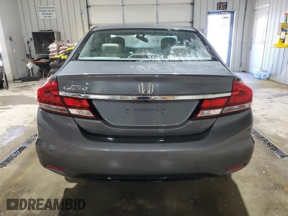 2013 Honda Civic EX with VIN 19XFB2F80DE080622, listed as a Copart auction lot 47538505 with Not Provided miles and Salvage Title. Bid and sale history available at DreamBid. Image 6.