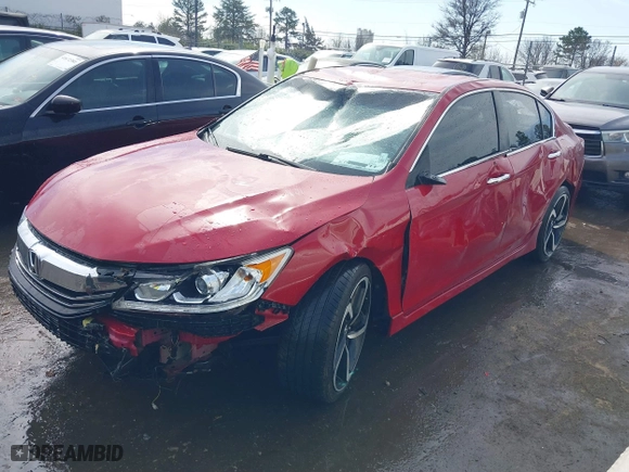 2016 Honda Accord Sedan Sport with VIN 1HGCR2F55GA120416, listed as a IAAI auction lot 41666895 with 196,920 mi miles. Bid and sale history available at carsss.com. Image 19.