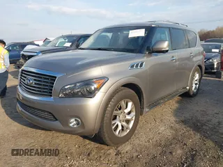 2011 Infiniti QX56 8-passenger with VIN JN8AZ2NC1B9301274, listed as a IAAI auction lot 41865441 with 221,759 mi miles. Bid and sale history available at carsss.com. Image 2.
