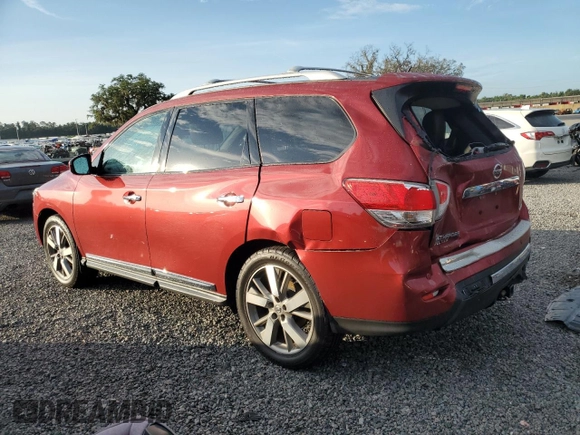 2015 Nissan Pathfinder Platinum with VIN 5N1AR2MN2FC697024, listed as a Copart auction lot 61791855 with 93,366 mi miles and Salvage title. Bid and sale history available at DreamBid. Image 2.