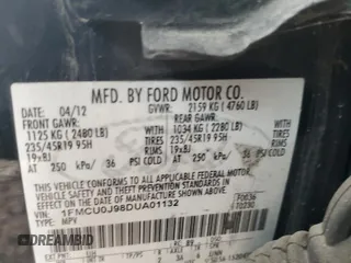 2013 Ford Escape Titanium with VIN 1FMCU0J98DUA01132, listed as a Copart auction lot 49501705 with 318,385 mi miles and Clean Title. Bid and sale history available at carsss.com. Image 13.